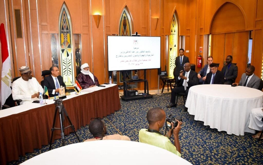 وزير الخارجية يلتقي خريجي الجامعات المصرية في مالي بحضور وزراء بالحكومة المالية