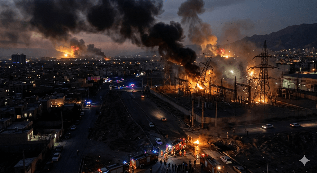 إيران في الظلام.. غـ ـارات إسـ. ـرائـ ـيلية أمريكية تضرب “شريان الكهرباء” في طهران وكرج30 مارس 2026 - 12:36 صباحًا إيران في الظلام.. غـ ـارات إسـ. ـرائـ ـيلية أمريكية تضرب "شريان الكهرباء" في طهران وكرج