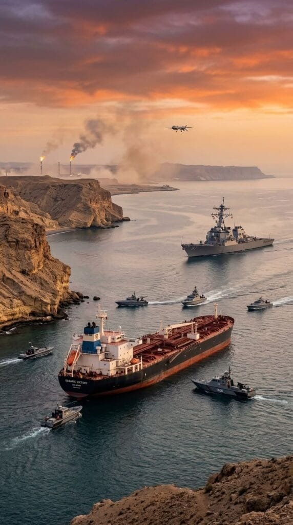 مضيق هرمز يدخل مرحلة توتر جديدة مع احتجاز سفينتين وتراجع الحركة البحرية