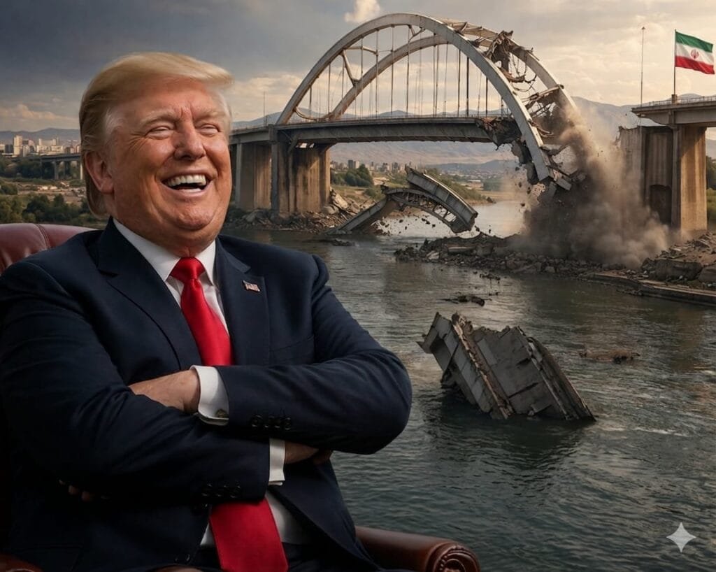ترامب: "أكبر جسر في إيران ينهار".. ويجدد الدعوة للتفاوض وعقد اتفاق