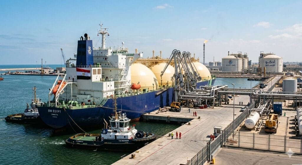 مصر تسعى لاستيراد 15 شحنة غاز مسال خلال أبريل لتأمين الإمدادات المحلية
