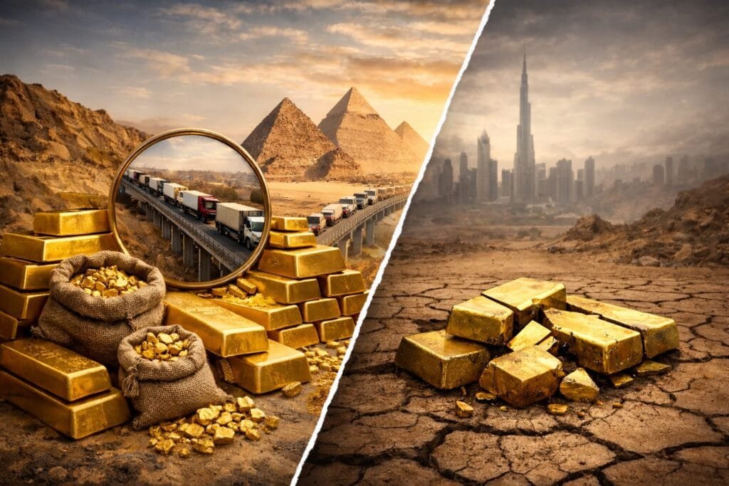 السودان يرفع صادرات الذهب إلى مصر 20 ضعفًا مقابل خفضها للإمارات بنسبة 56%