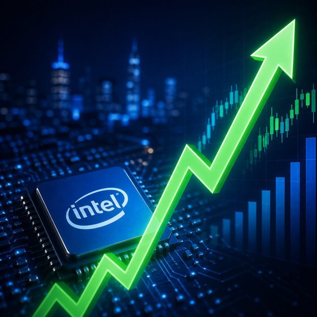 قفزة تاريخية لسهم إنتل بأكثر من 30% بدعم توقعات قوية للإيرادات