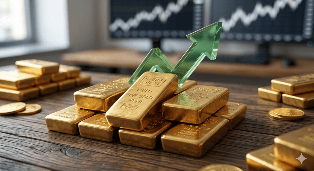 الذهب يرتفع ويكسر حاجز الـ 4605 دولاراً بعد هبوطه الصباحي لـ 4572 دولاراً