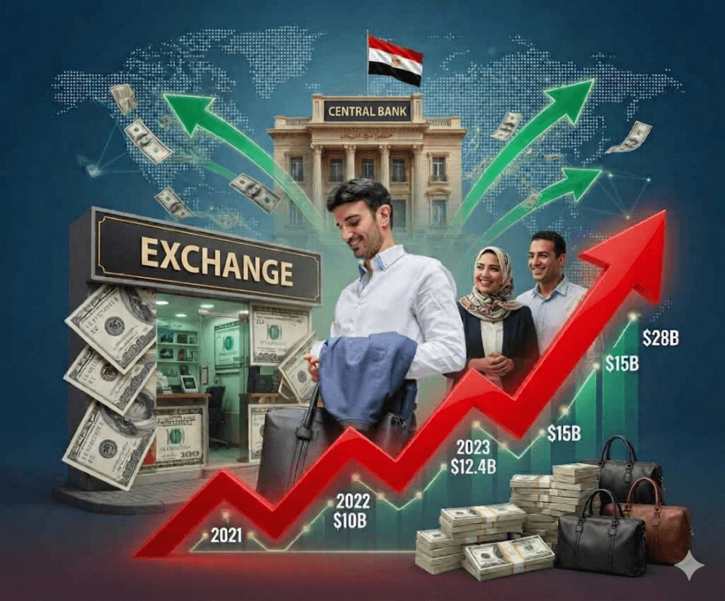 ارتفاع تحويلات المصريين بالخارج 25.7% مع زيادة الدين الخارجي إلى 163.7 مليار دولار